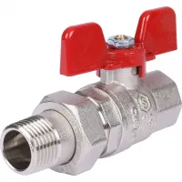 Кран шаровой со сгоном 1/2' ВН ручка бабочка (EPDM) STOUT RG008SHJJT7H8A Москва